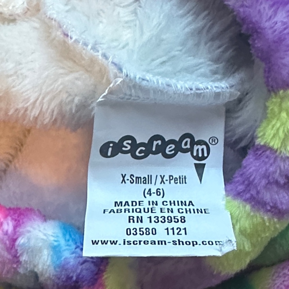 iScream Colorful Fuzzy Smiley Face Kids Pajama Pants - Picture 2 of 3